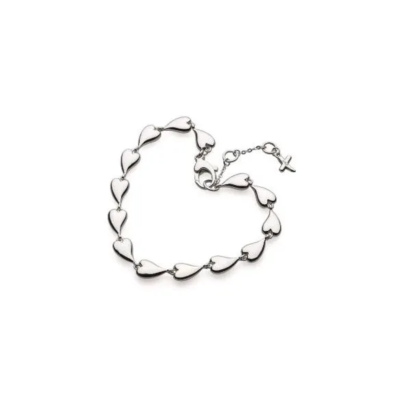 Sterling Silver Desire Kiss Linking Hearts Bracelet Quality Gem LLC Bethel, CT