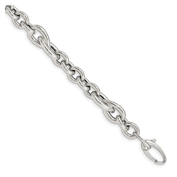 Sterling Silver Fancy Link Bracelet Length 7.5 Inches Image 2 Quality Gem LLC Bethel, CT