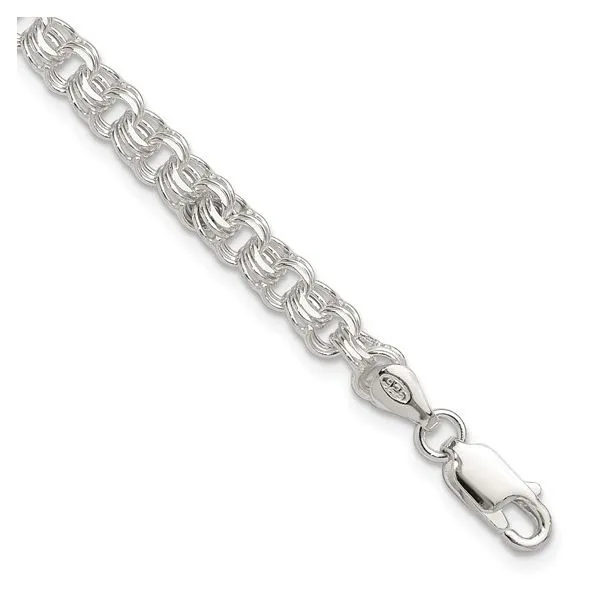 Sterling Silver 5mm Triple Rolo Charm Bracelet Length 7 Inches Image 4 Quality Gem LLC Bethel, CT