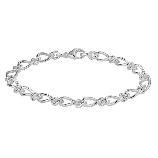 Sterling Silver Figaro Twist Link Bracelet Quality Gem LLC Bethel, CT
