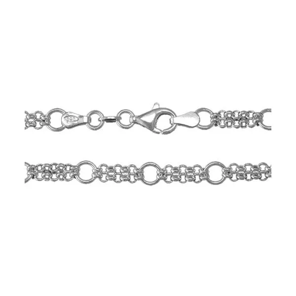 Sterling Silver Circles and Mesh Bracelet Image 3 Quality Gem LLC Bethel, CT