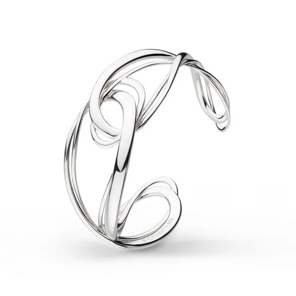 Sterling Silver Rhodium Plated Infinity Grande Cuff Bangle Bracelet Quality Gem LLC Bethel, CT