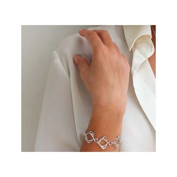 Rhodium plated sterling sales silver bracelet