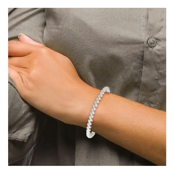 Sterling Silver 6mm San Marco Bracelet Length 7.5 Inches Image 3 Quality Gem LLC Bethel, CT