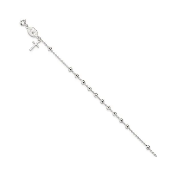 Sterling Silver Rosary Bracelet Image 3 Quality Gem LLC Bethel, CT