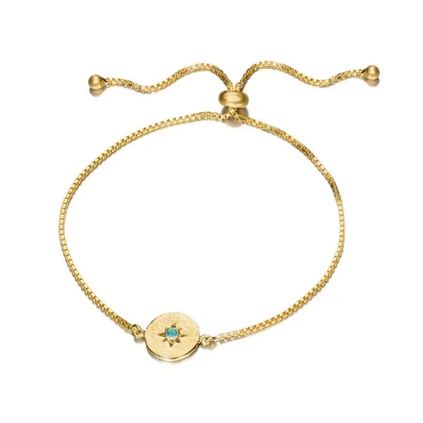 Sterling Silver 18K Vermeil SHINE Bracelet With Apatite Length 6.5-7.25 Inches Adjustable Quality Gem LLC Bethel, CT