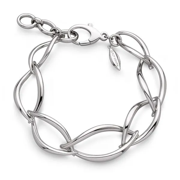 Sterling Silver Rhodium Plated Entwine Twine Twist Link Bracelet Length 7.5 Inches Quality Gem LLC Bethel, CT