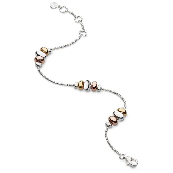 Sterling Silver Coast Tumble Golden Station Bracelet Quality Gem LLC Bethel, CT