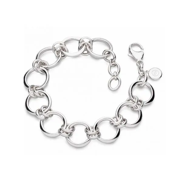 Sterling Silver Rhodium Plated Bevel Cirque Grande Bracelet Length 8 Inches Quality Gem LLC Bethel, CT