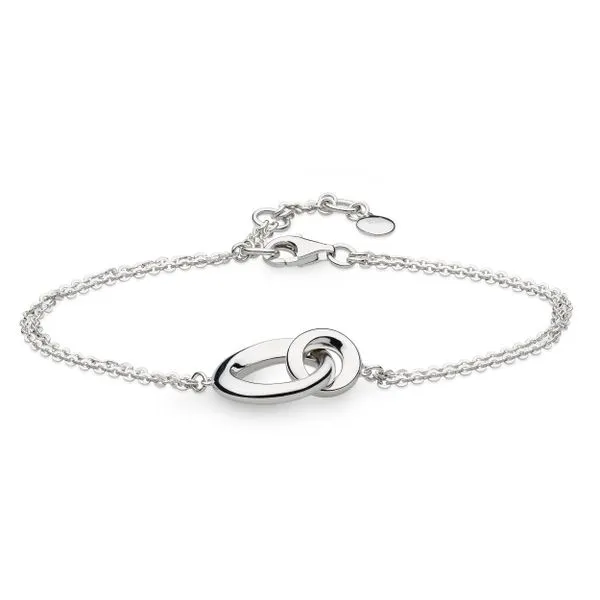 Sterling Silver Bevel Cirque Link Double Chain Bracelet Quality Gem LLC Bethel, CT