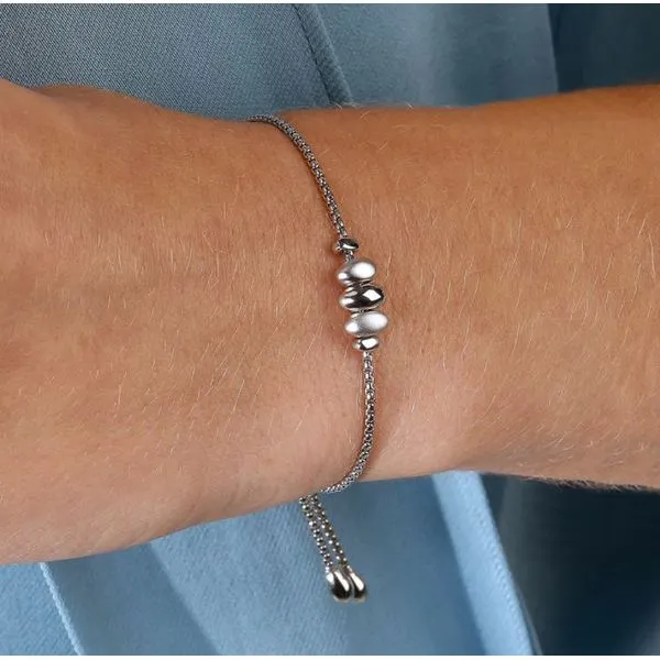 Sterling Silver Coast Tumble Rhodium Plate Toggle Bracelet Image 2 Quality Gem LLC Bethel, CT