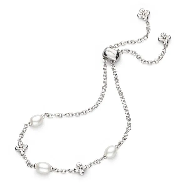 Sterling Silver Rhodium Plated Blossom Flyte Honey Flower Pearl Toggle Bracelet Quality Gem LLC Bethel, CT