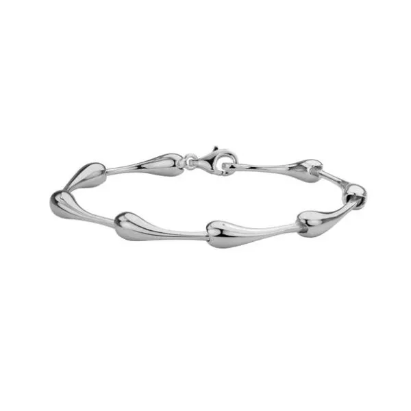 Sterling Silver Teardrop Link Bracelet Length 7.5 Inches Quality Gem LLC Bethel, CT
