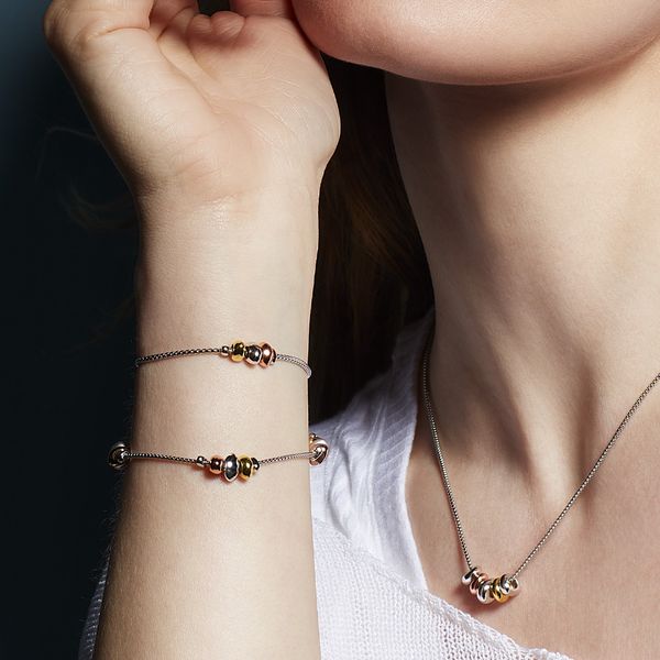 Sterling Silver Coast Tumble Golden Station Bracelet Image 3 Quality Gem LLC Bethel, CT