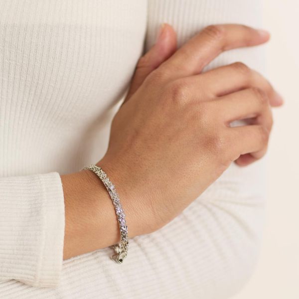 Sterling Silver Rhodium Plated Blossom Flyte Honey Bee Changle Bracelet Image 3 Quality Gem LLC Bethel, CT