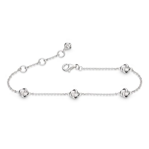 Sterling Silver Rhodium Plated Marina Tide Knot Bracelet Length 7.5 Inches Quality Gem LLC Bethel, CT