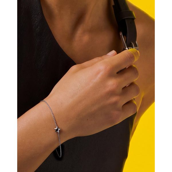 Sterling Silver Rhodium Plated Rox Little Rock Star Bracelet Length 7.5 Inches Image 2 Quality Gem LLC Bethel, CT