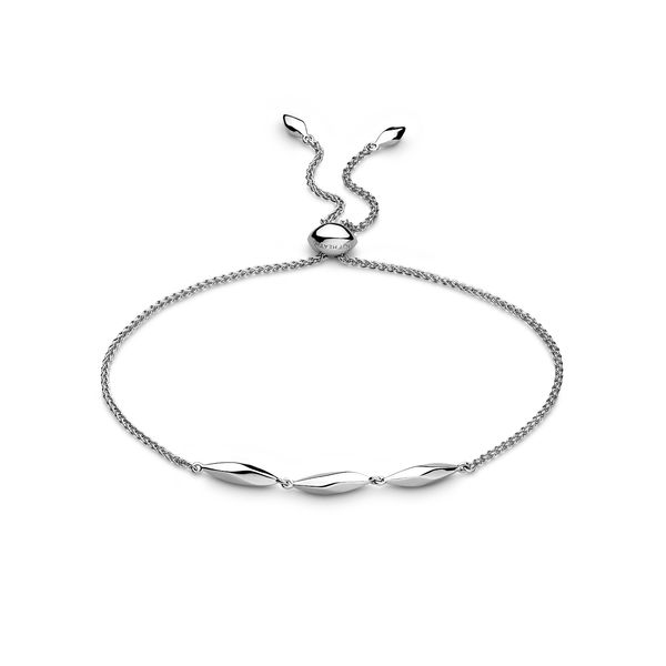 Sterling Silver Rhodium Plated Glint Triplet Toggle Bracelet Quality Gem LLC Bethel, CT