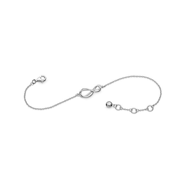 Sterling Silver Rhodium Plated Infinity Mini Bracelet Length 7.5 Inches Quality Gem LLC Bethel, CT