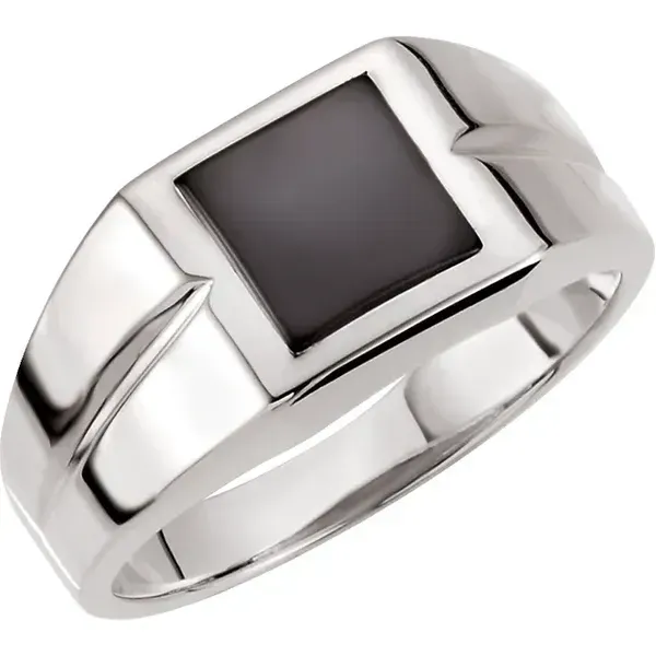 Sterling Silver Square Onyx Ring Quality Gem LLC Bethel, CT
