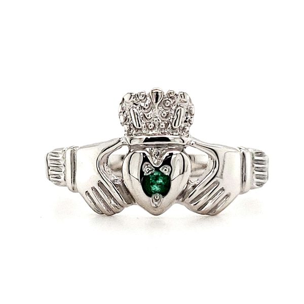 Sterling Silver Emerald Claddagh Ring Quality Gem LLC Bethel, CT