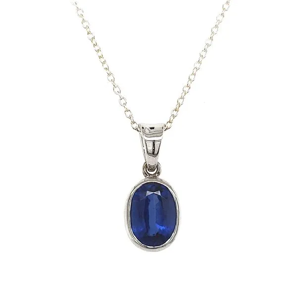 Sterling Silver Blue Kyanite Bezel Pendant Quality Gem LLC Bethel, CT