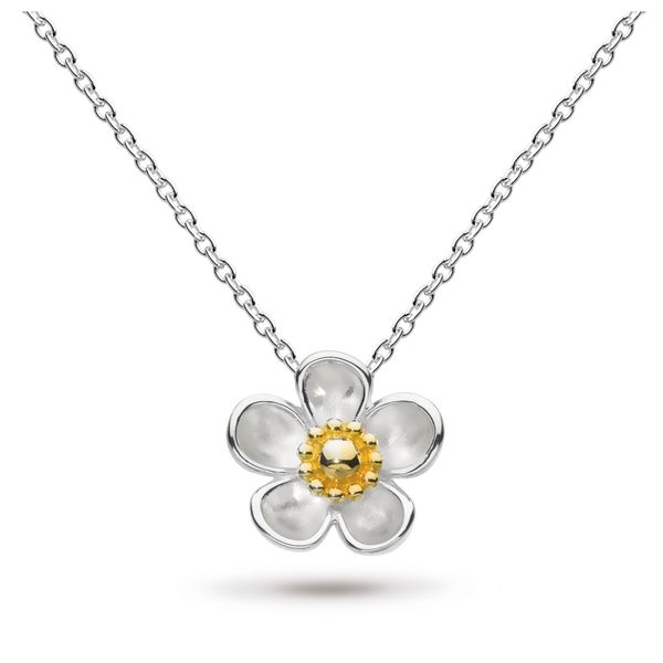 Sterling Silver & 18K Yellow Gold Plate Blossom Necklace Quality Gem LLC Bethel, CT