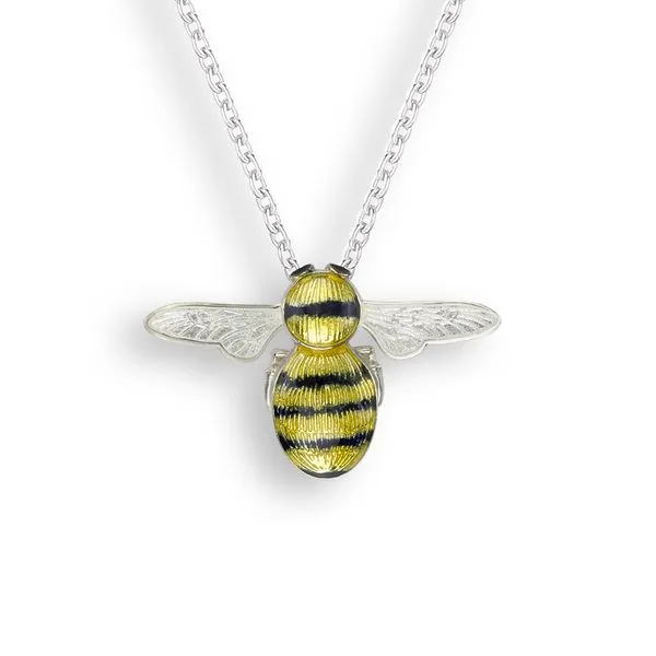 Sterling Silver Enamel Bee Pendant Quality Gem LLC Bethel, CT