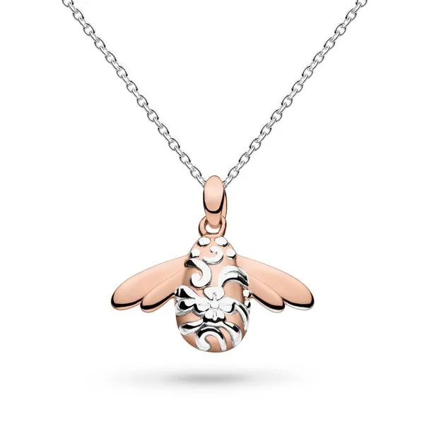 Sterling Silver & Rose Gold Plate Bumblebee Pendant Quality Gem LLC Bethel, CT
