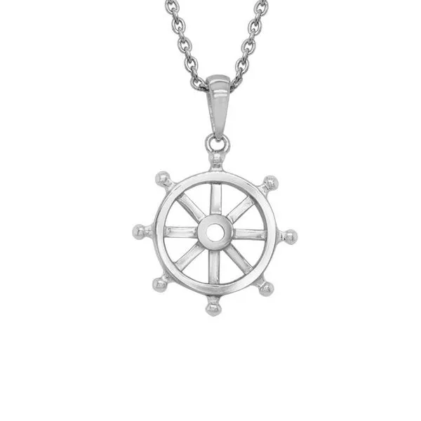 Sterling Silver Ship Wheel Pendant Quality Gem LLC Bethel, CT