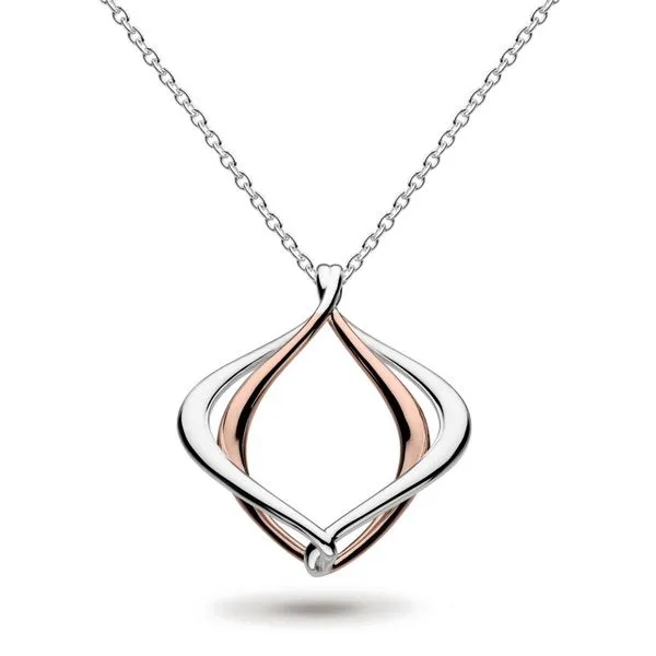 Sterling Silver & 18K Rose Gold Plate Entwine Alicia Pendant Quality Gem LLC Bethel, CT