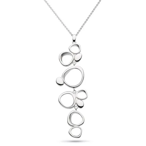 Sterling Silver Coast Shore Cascade Sandblast Necklace Quality Gem LLC Bethel, CT