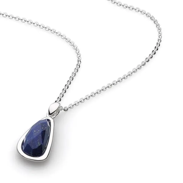 Sterling Silver Coast Pebble Lapis Lazuli Pendant Quality Gem LLC Bethel, CT