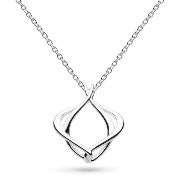 Sterling Silver Rhodium Plated Alicia Petite Pendant Length 18 Inches Quality Gem LLC Bethel, CT