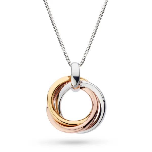 Sterling Silver Bevel Cirque Trilogy Necklace Quality Gem LLC Bethel, CT