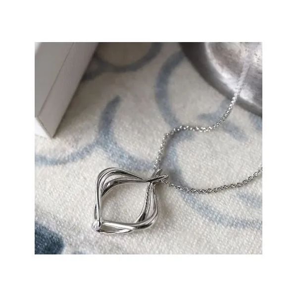 Sterling Silver Rhodium Plated Alicia Petite Pendant Length 18 Inches Image 2 Quality Gem LLC Bethel, CT