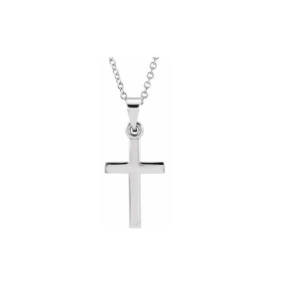 Sterling Silver Cross Pendant Length 18 Inches Quality Gem LLC Bethel, CT