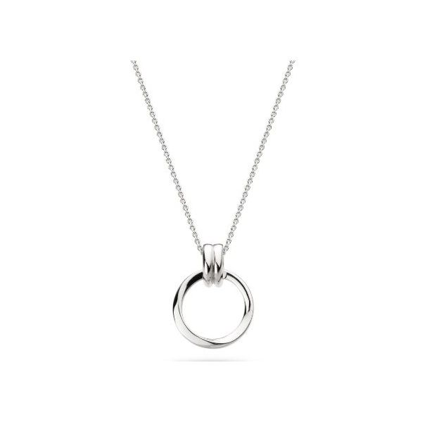 Sterling Silver Rhodium Plated Bevel Unity Pendant Length 18 Inches Quality Gem LLC Bethel, CT