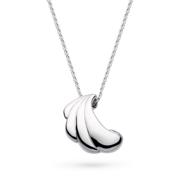 Sterling Silver Rhodium Plated Océane Shell Echo Grande Pendant Length 20 Inches Quality Gem LLC Bethel, CT