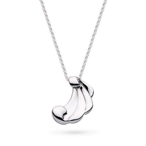 Sterling Silver Rhodium Plated Océane Shell Echo Grande Pendant Length 20 Inches Image 2 Quality Gem LLC Bethel, CT