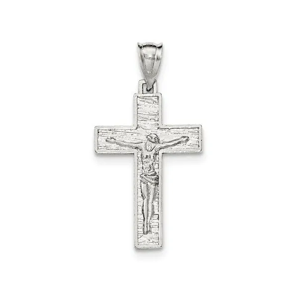 Sterling Silver Textured Crucifix Pendant Quality Gem LLC Bethel, CT