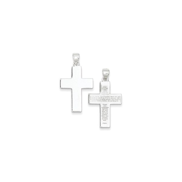 Sterling Silver Cross with the Lord's Prayer Quality Gem LLC Bethel, CT