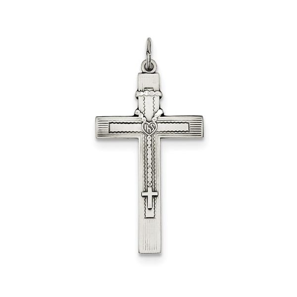 Sterling Silver Antique Rosary Cross Pendant Quality Gem LLC Bethel, CT