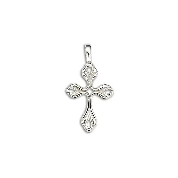 Sterling Silver Fleur De Lis Cross Pendant Quality Gem LLC Bethel, CT