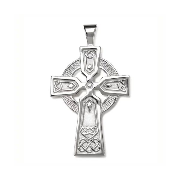 Sterling Silver Solid Celtic Medium Cross Pendant Quality Gem LLC Bethel, CT