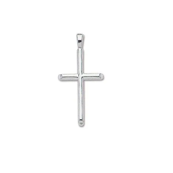 Sterling Silver Half Round Large Cross Pendant Quality Gem LLC Bethel, CT