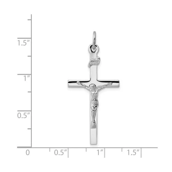 Sterling Silver Large Crucifix Cross Pendant Image 3 Quality Gem LLC Bethel, CT