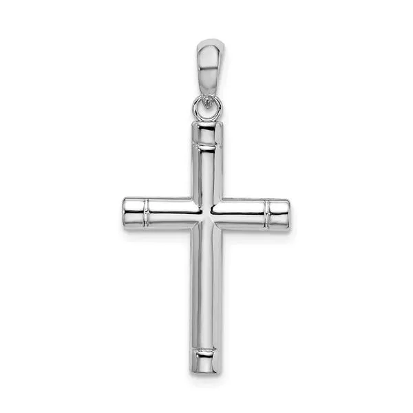 Sterling Silver Half Round Latin Cross Pendant Quality Gem LLC Bethel, CT