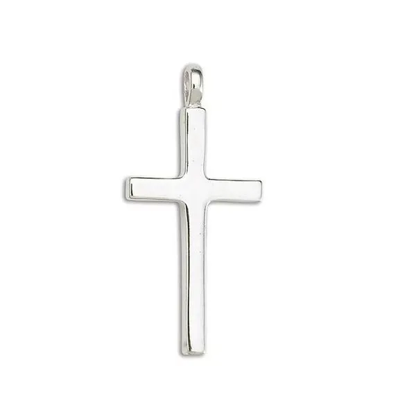 Sterling Silver Large Block Cross Pendant Quality Gem LLC Bethel, CT