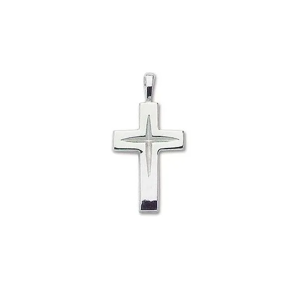 Sterling Silver Medium Star Cut Cross Pendant Quality Gem LLC Bethel, CT